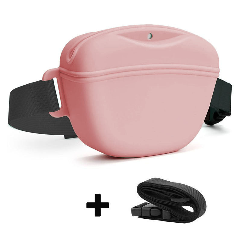 Silicone Dog Training Waist Bag Outdoor Portable Crossbody Pet Snack Pouch