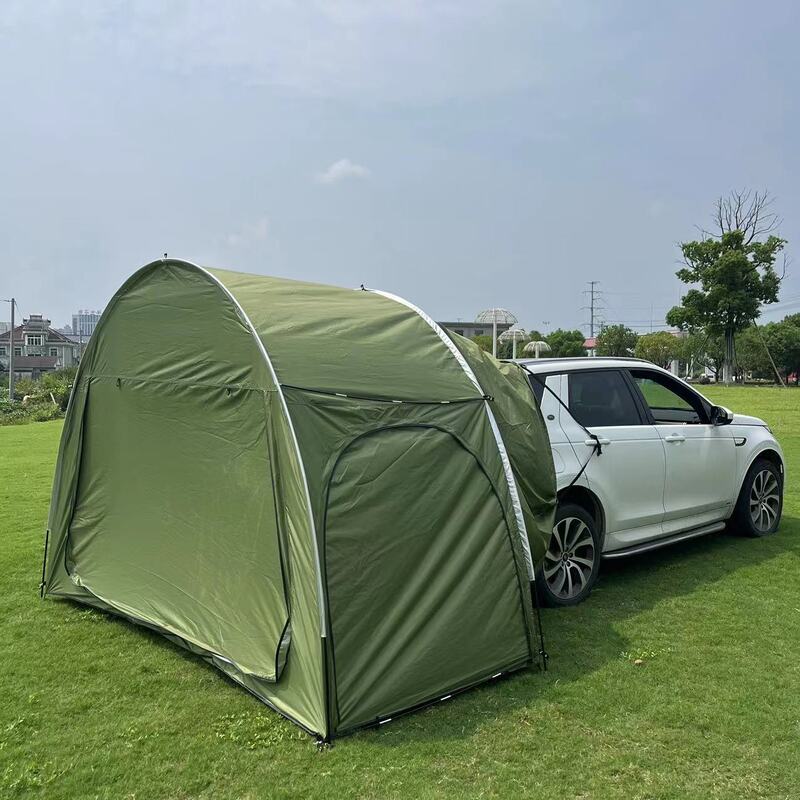 Outdoor car - trunk rear tent with canopy, sun - resistant camping equipment