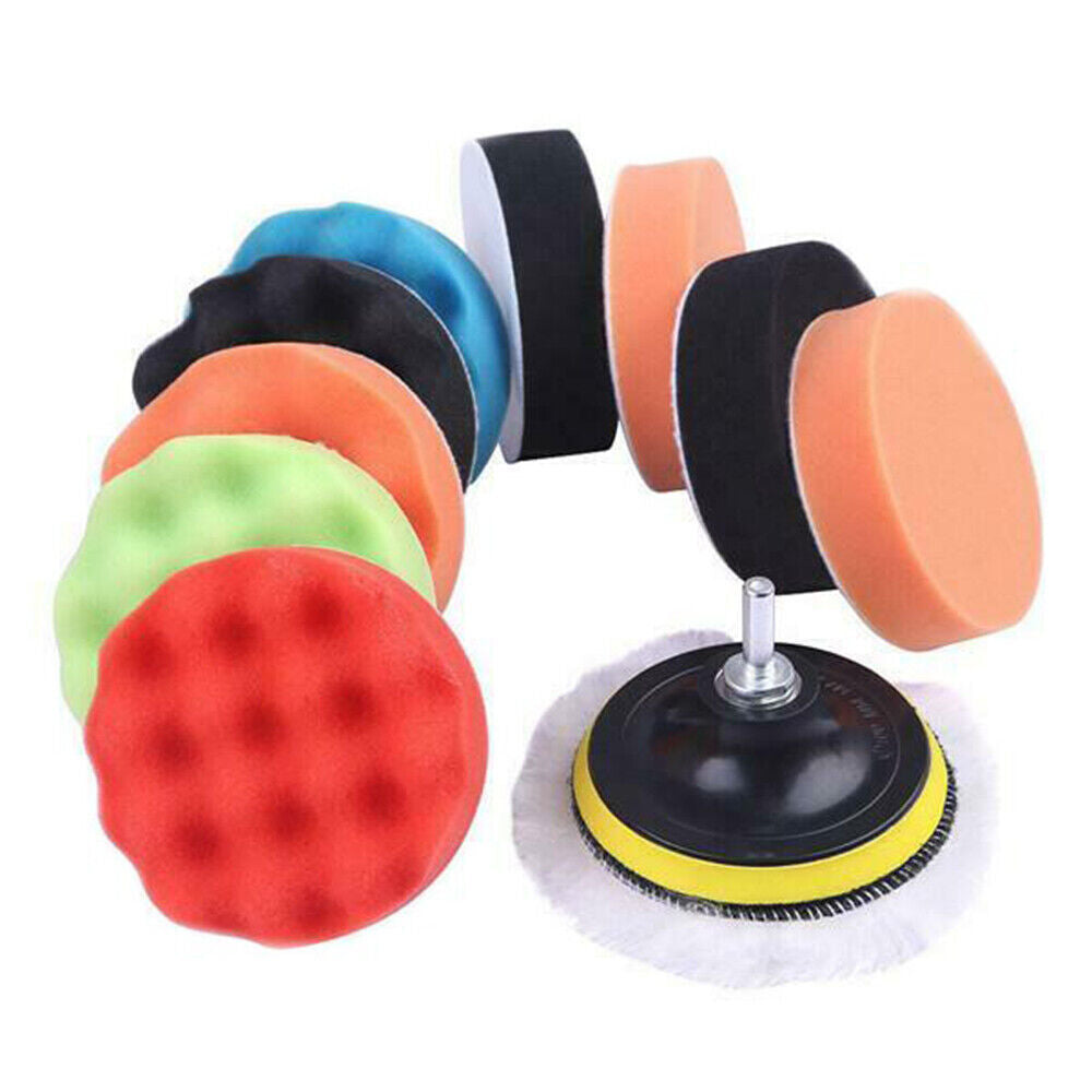 12pcs 3 Buffing Waxing Polishing Sponge Pads Kit Set For Car Polisher Drill UK